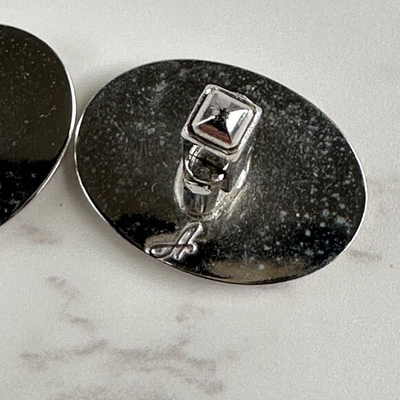 Anson Silver Cufflinks with Rhinestone - Picture 4 of 8